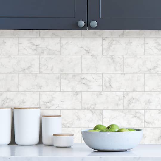 InHome Marble Tile Peel & Stick Backsplash